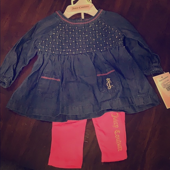 Juicy Couture Other - Juicy couture baby girl legging/jean shirt set